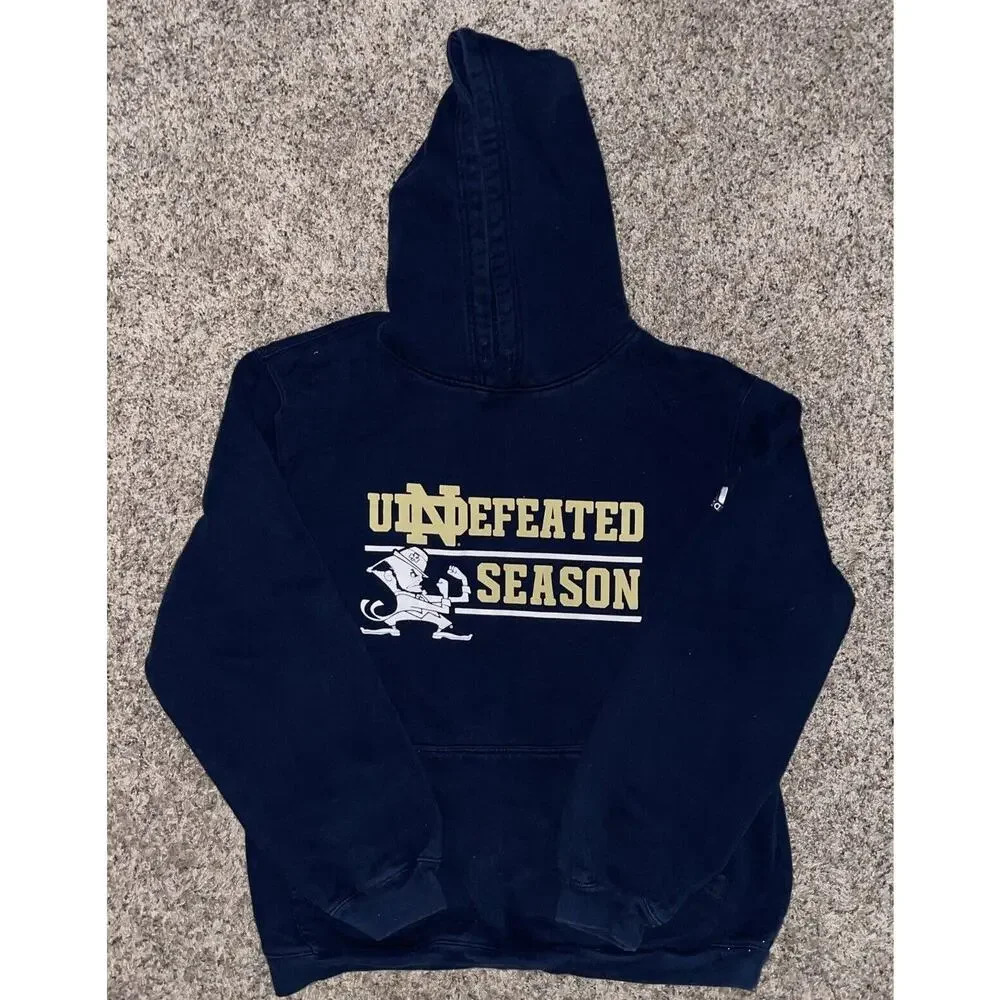 Vintage Notre Dame Fighting Irish Hoodie Mens L 2012 Undefeated Season Adidas‎